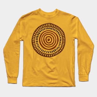 African Mudcloth Ethnic Pattern Circle Long Sleeve T-Shirt